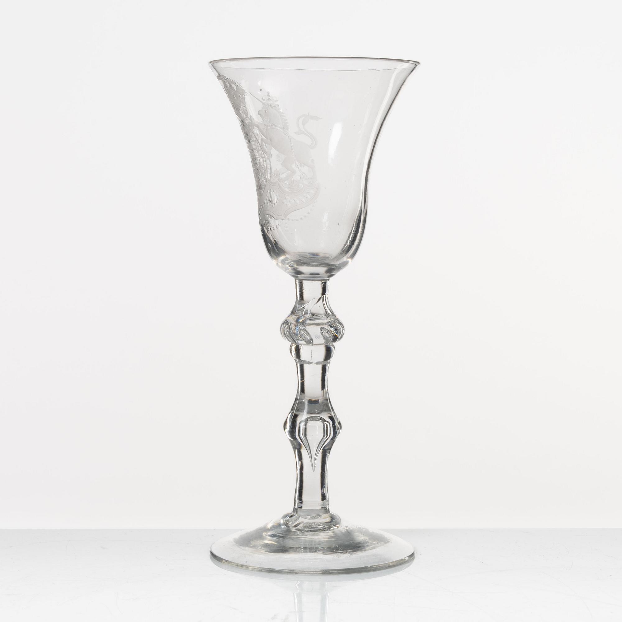 Pokalglas, engelska riksvapnet, England, 1800-tal.