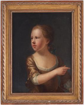 Per Krafft d.ä. Attributed to, Young girl i brown dress.