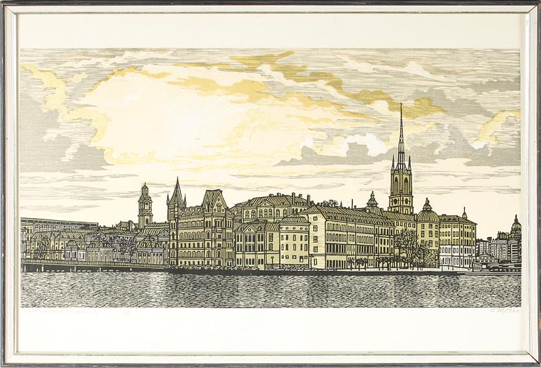 SVENOLOV EHRÉN, färglitografi, signerad och daterad -75, numrerad 270/360.