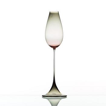 Nils Landberg, a 'Tulip' glass goblet, Orrefors.