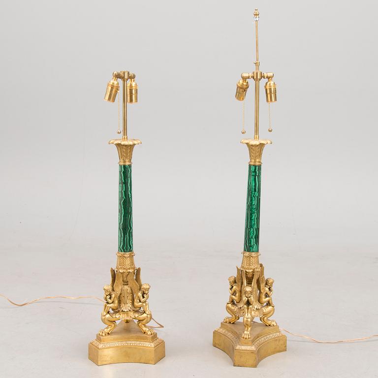 A PAIR OF CANDELABRA STEMS, Russai early 19th century.