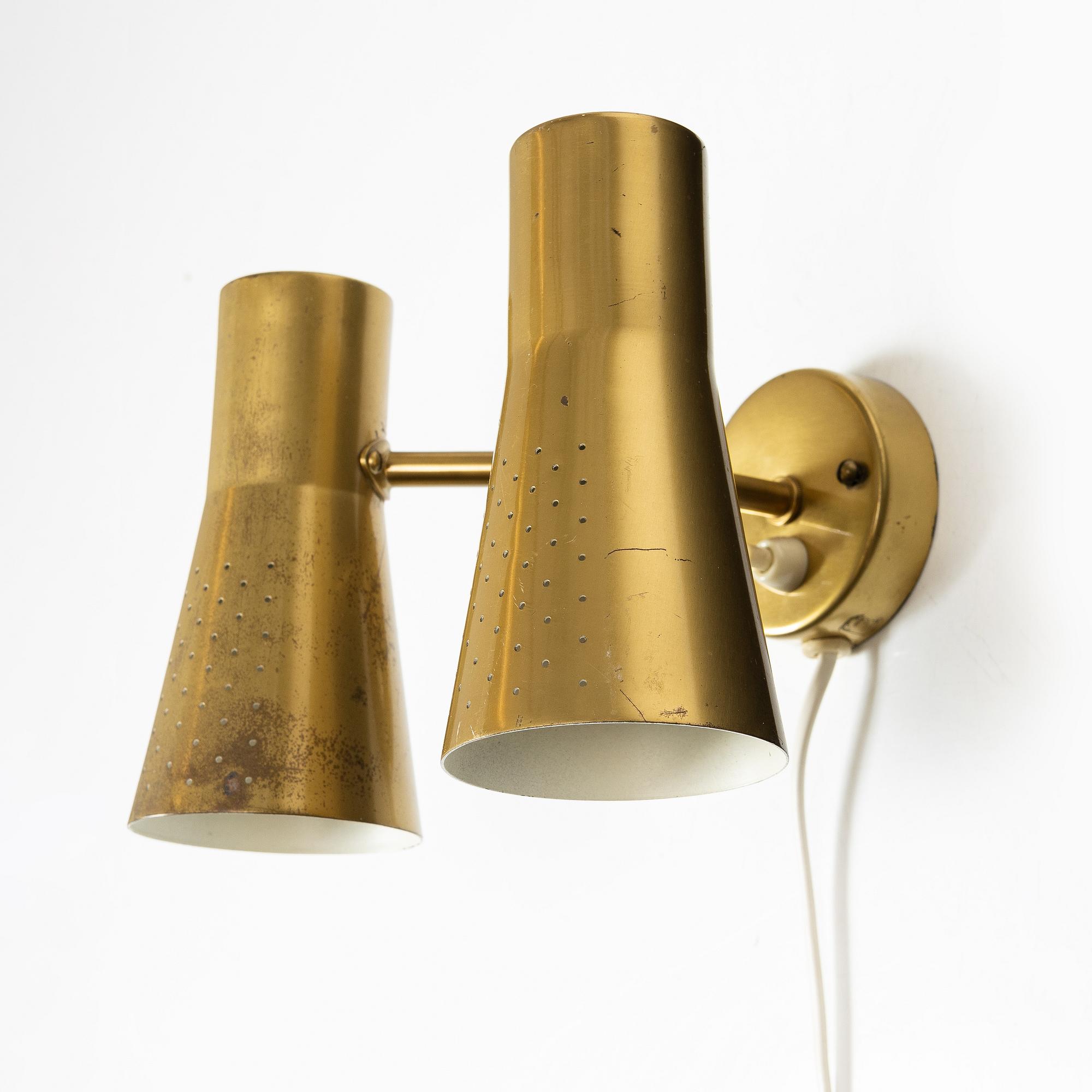Hans Bergström, a model 416 wall lamp, Philips, mid-20th century.