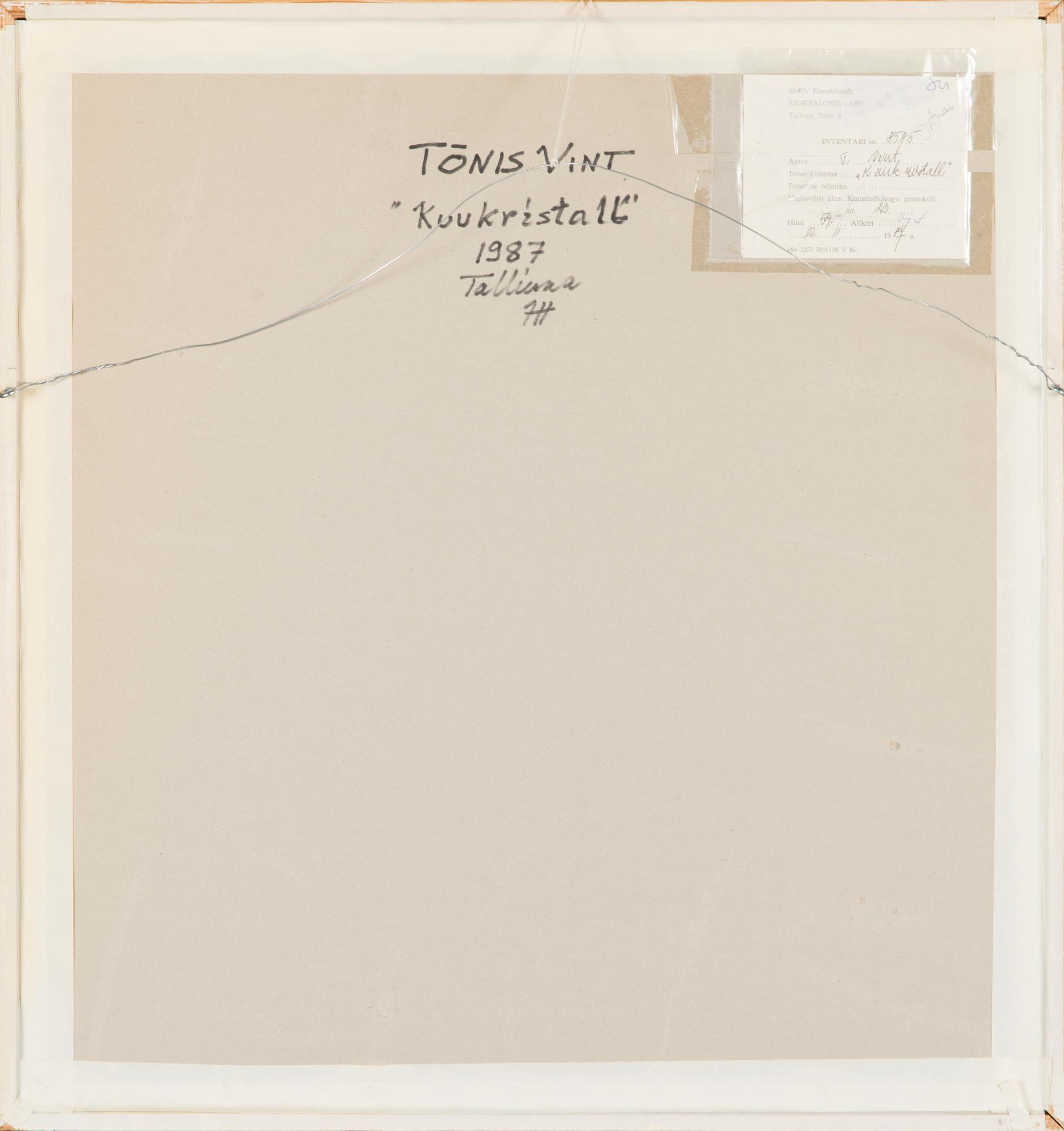 Tõnis Vint, högtryck, signerad och daterad -87, numrerad 20/25.