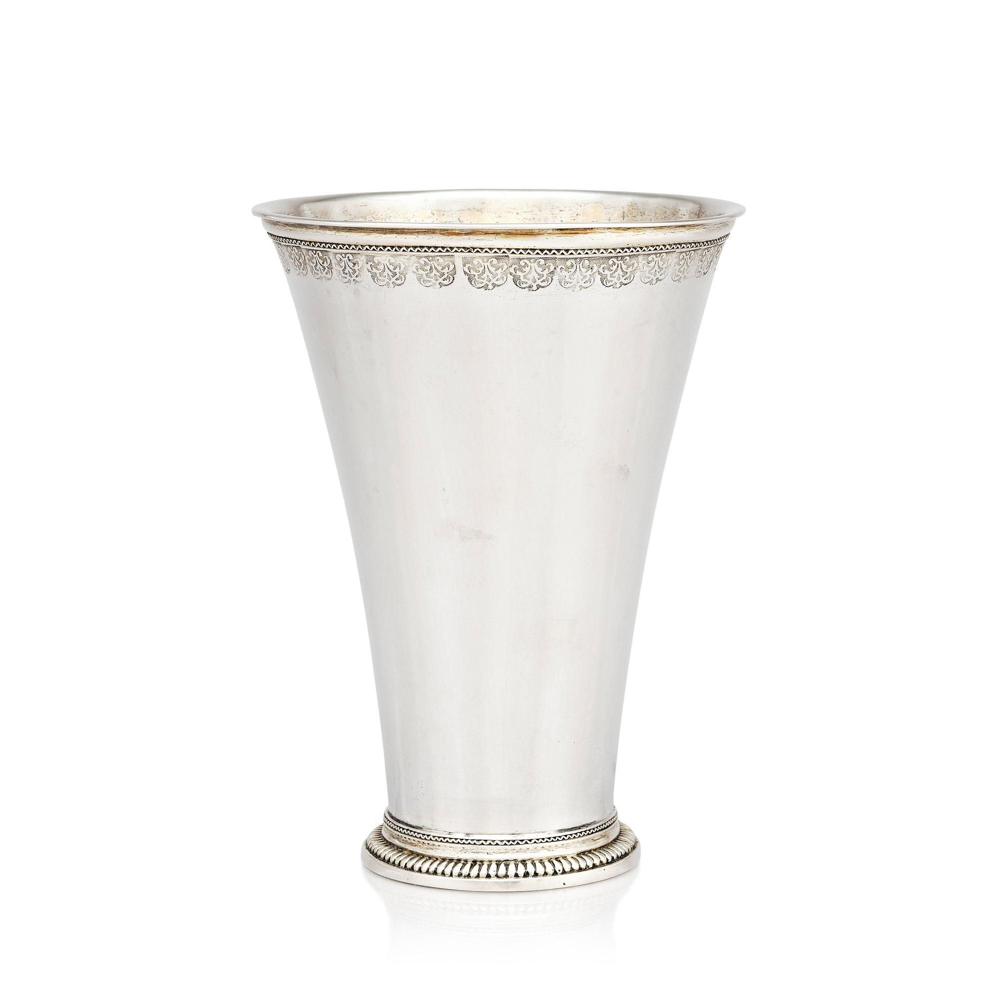 Paul Zachun, bägare, silver, Norrköping 1732.