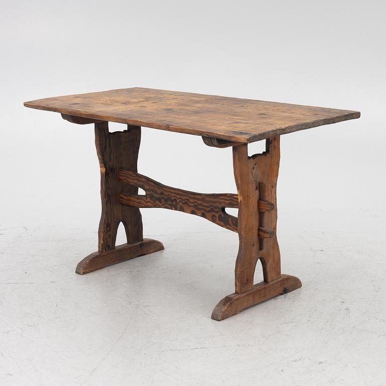 Dining group, 5 pieces, so-called sports cabin furniture, mid-20th century.