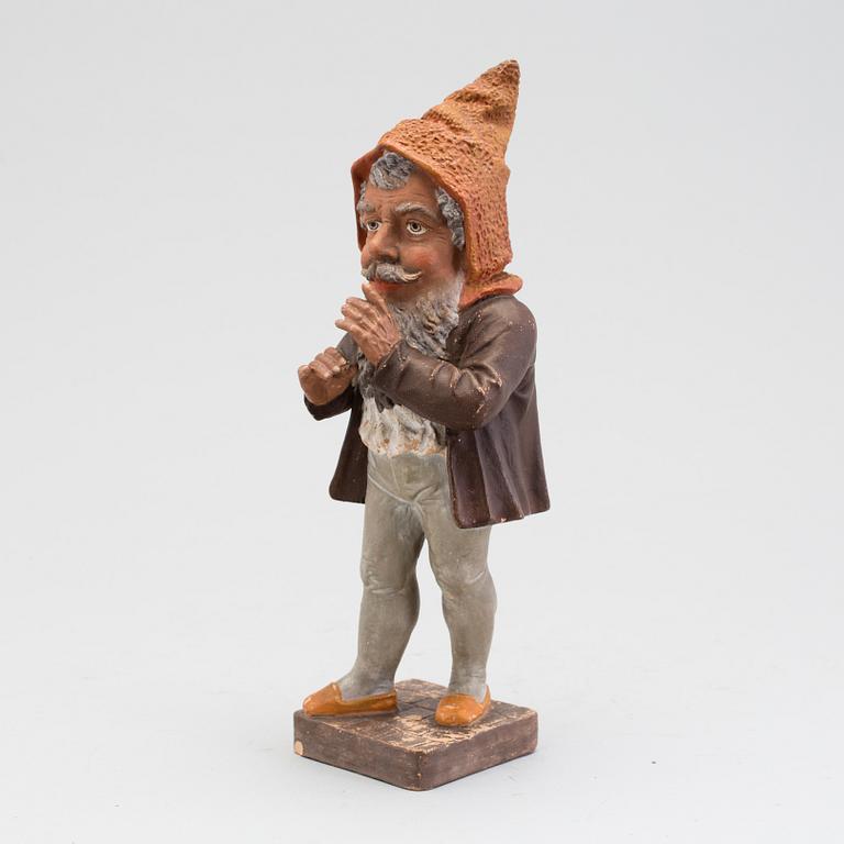 FIGURIN, målad terrakotta, troligen Tyskland, 1900-talets början.