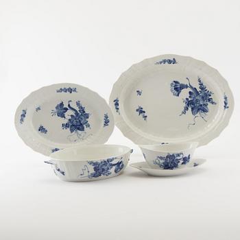 Service "Blue Flower" approx 96 pcs Royal Copenhagen Denmark 20th century porcelain.