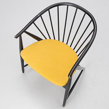 Sonna Rosén, armchair/"Solfjädern" 1950s/60s AB Nässjö Stolfabrik.