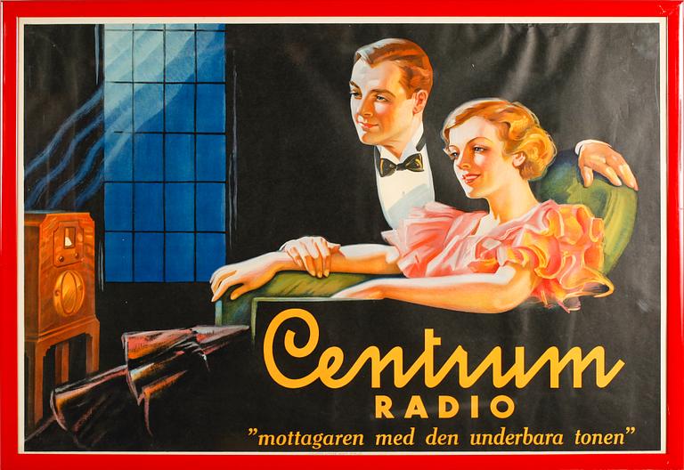 REKLAMAFFISCH, litografiskt tryck, 1920-/30-tal.