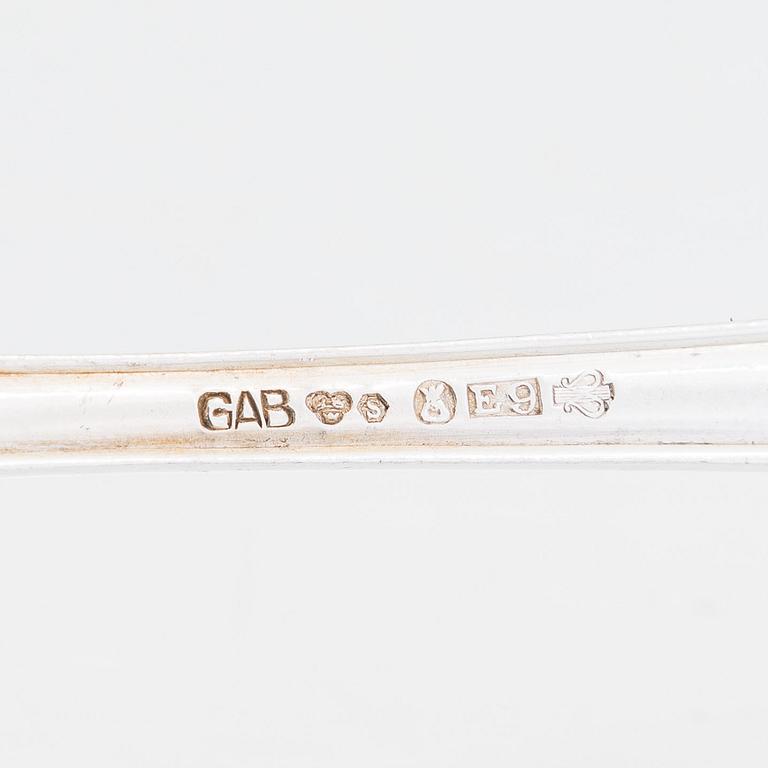 Bestick, 26 st, silver, "Gammal Svensk", GAB, Stockholm, 1950-tal.