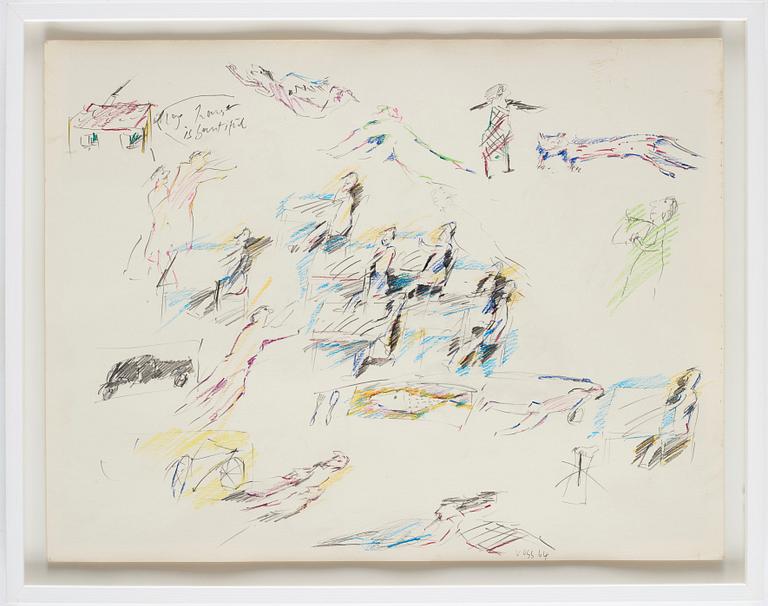 JAN VOSS, teckning, signerad och daterad -64.