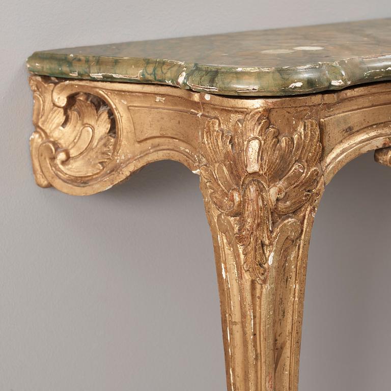 A Swedish Rococo 18th century console table.