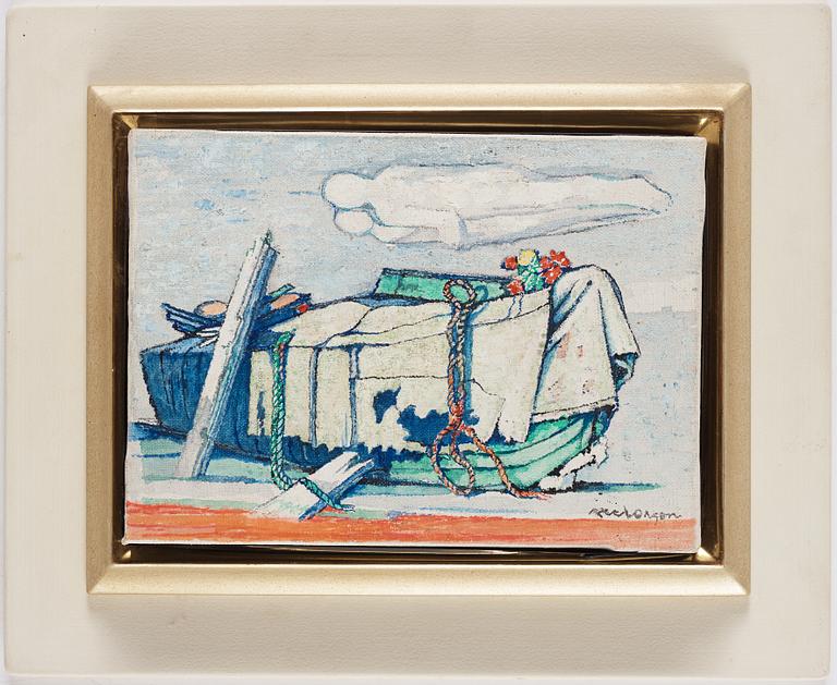 Axel Olson, oil on canvas, signed, executed 1979.