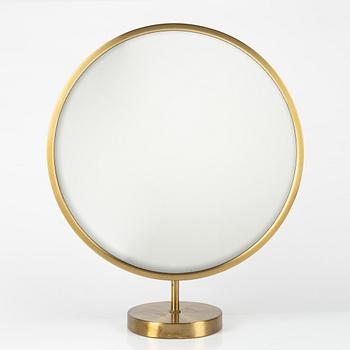 A Swedish Modern brass table mirror, 1940's/50's.