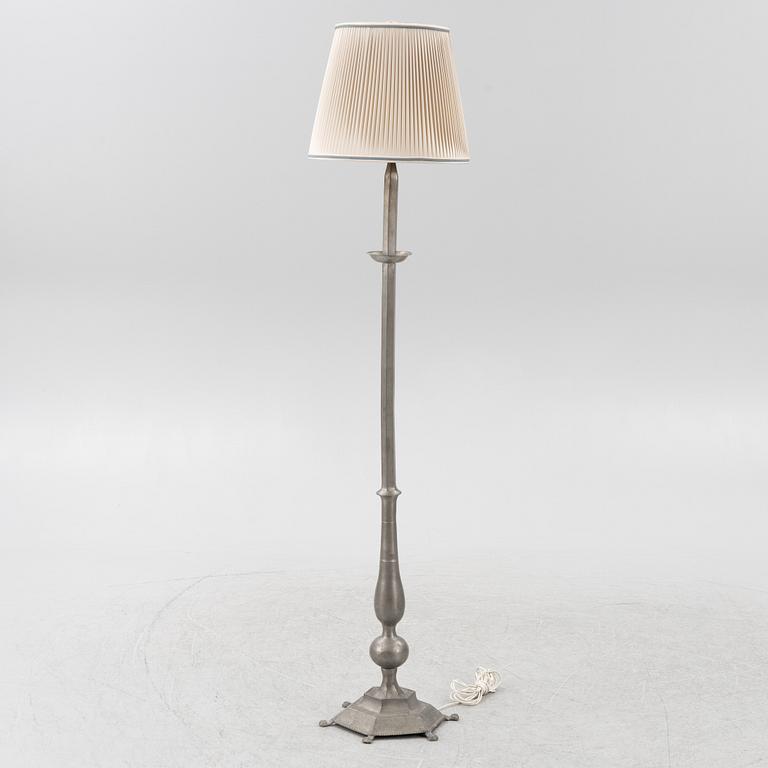 Floor lamp, tin, 1920s-30s.