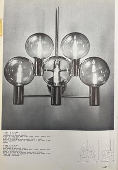Hans-Agne Jakobsson, vägglampor, ett par, modell "V287", Hans-Agne Jakobsson AB, Markaryd, 1960-70-tal.