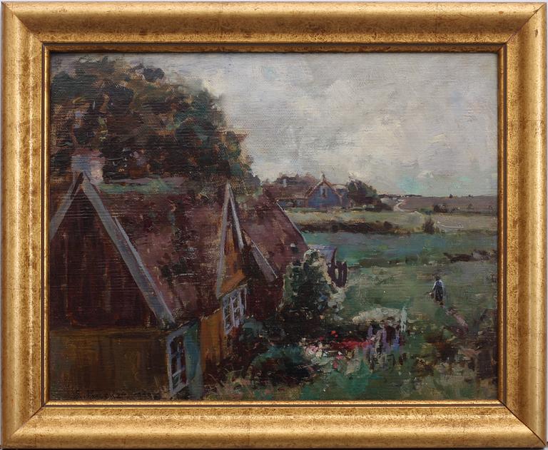 ESTHER KJERNER, olja på pannå, sign o dat 1929.