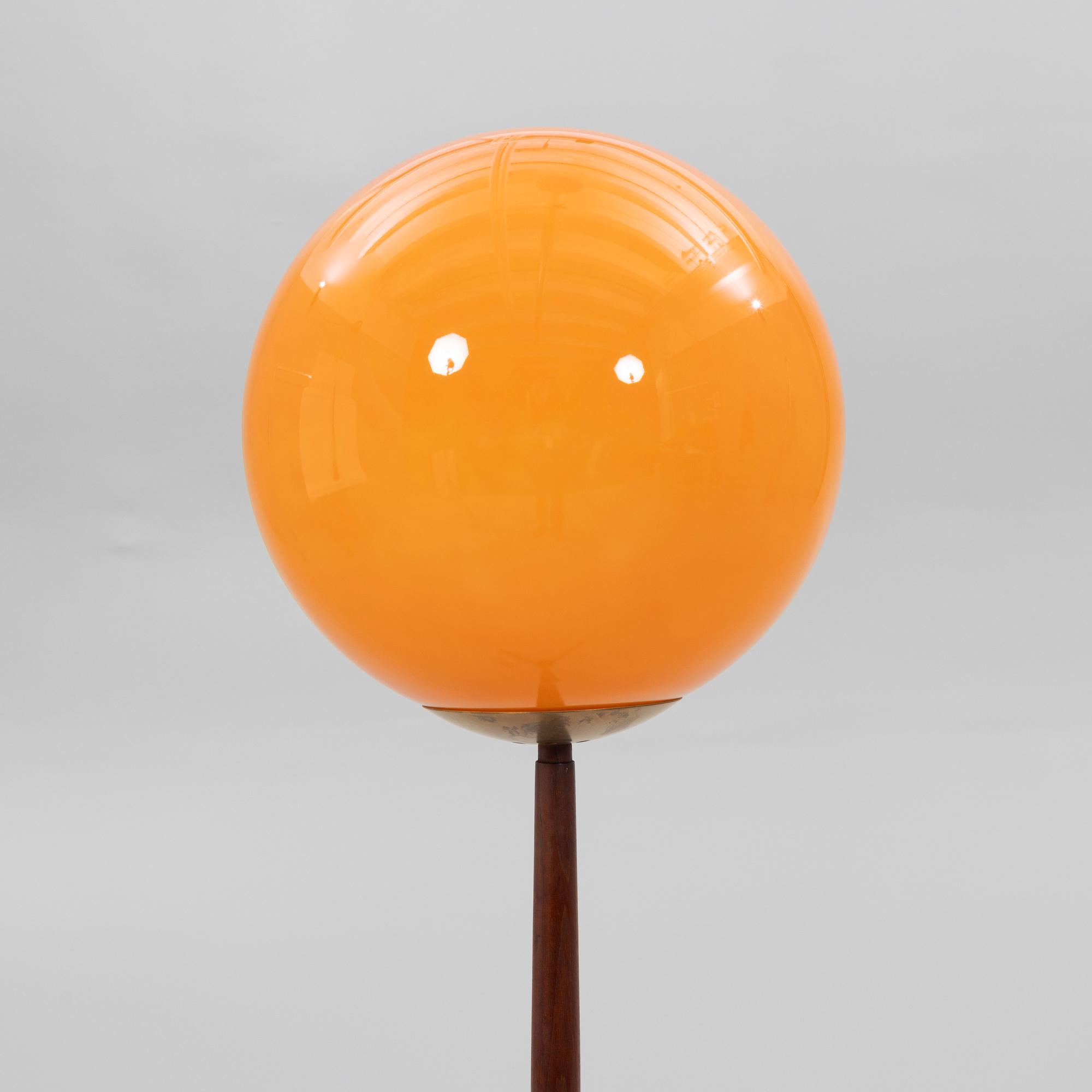 Floor lamp, teak, mid-20th century.