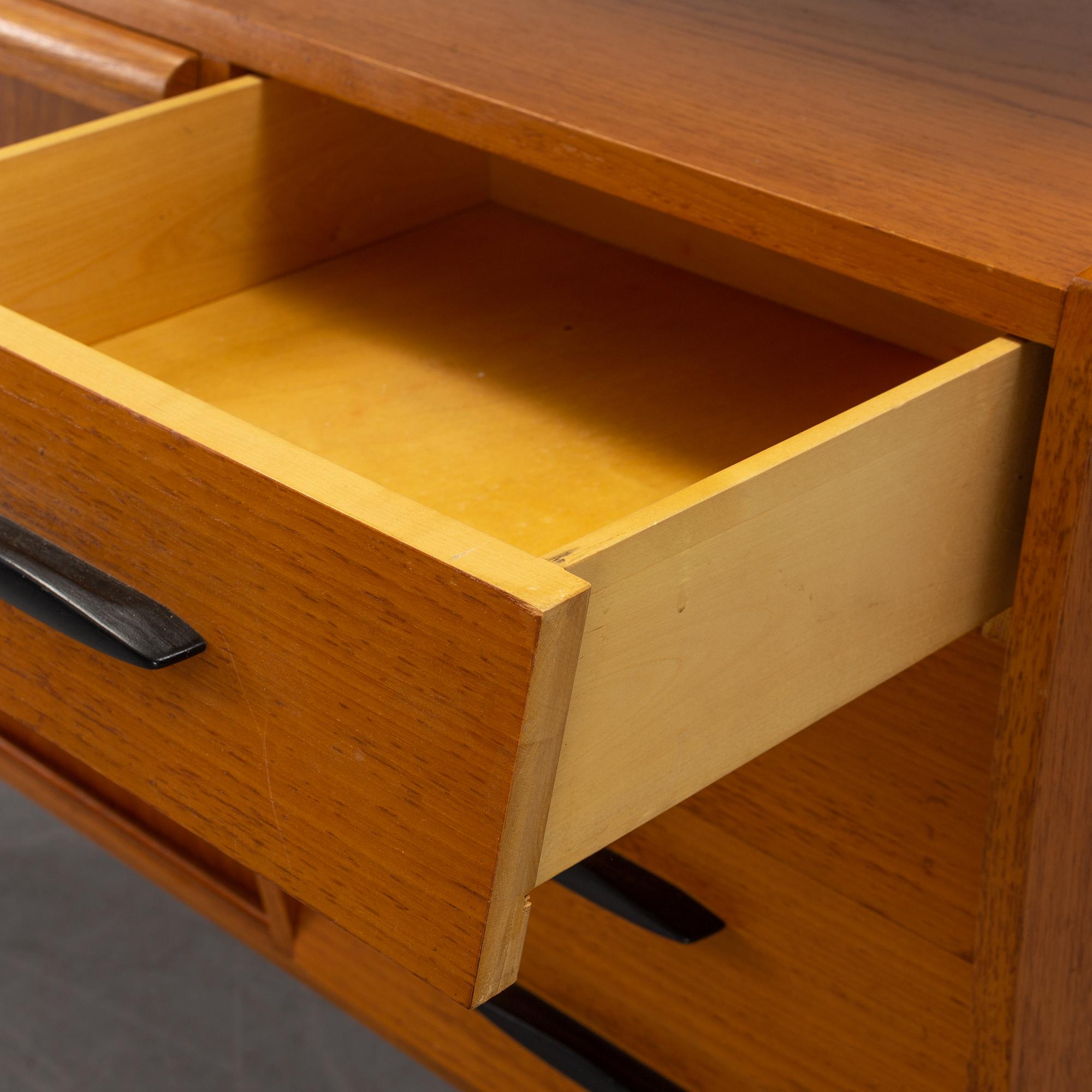 A teak veneered bookcase, 1950's.