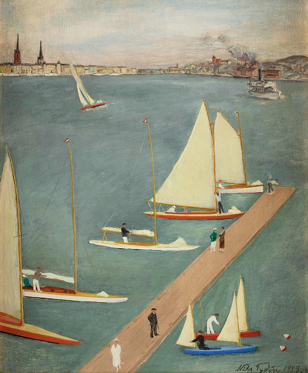 Nils Tydén, Motif from Riddarfjärden with sailing boats.