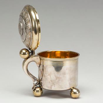 DRYCKESKANNA, silver barockstil GAB, vikt 418 g.