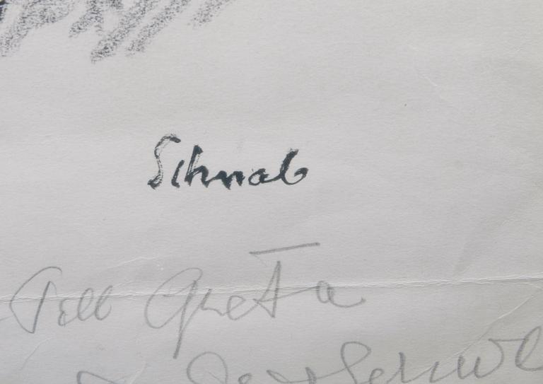EIGIL SCHWAB, teckning. Sign.