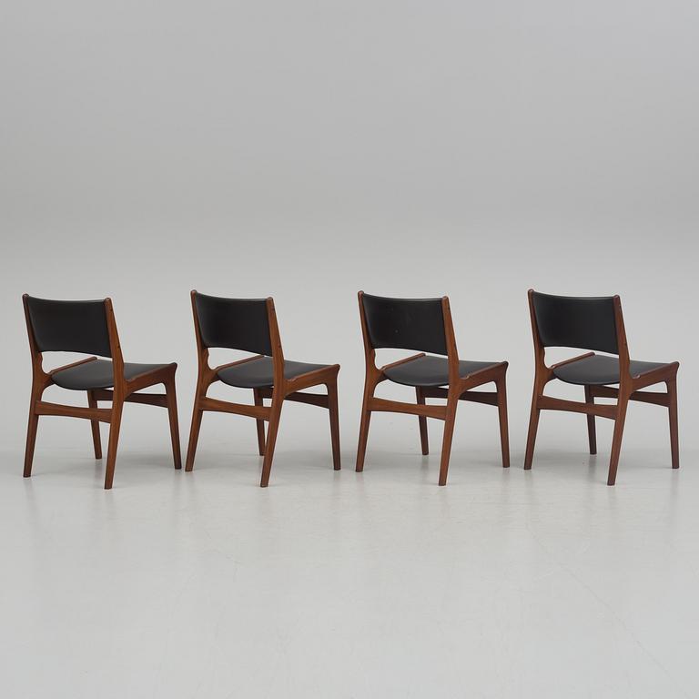 Four 60s "Nova" dining chairs from Denmark.