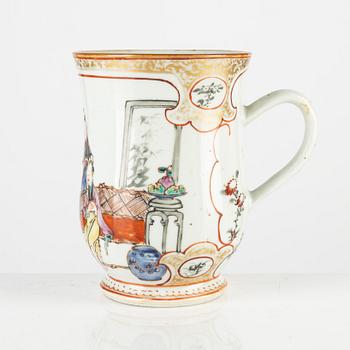 An export porcelain mug, China, Qianlong (1736-95).