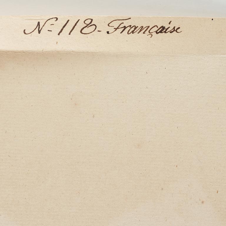 ITALIENSK SKOLA 1700-TAL, osignerad. Rödkrita, bildyta 30 x 18 cm.