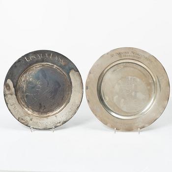 Ten Swedish silver dishes, including mark of KG Markström, Uppsala 1916.