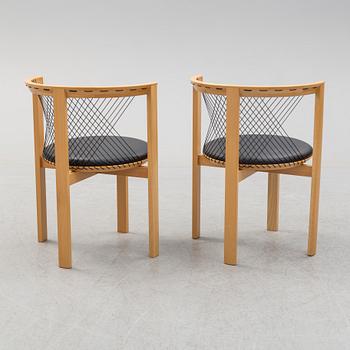 A pair of "String chair", Niels Jörgen Haugesen, Tranekaer Furniture, Denmark, late 20th century.