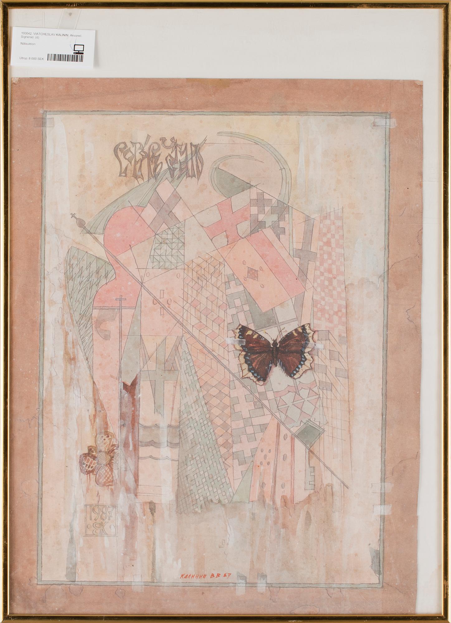VIATCHESLAV KALININ. Akvarell. Sign.