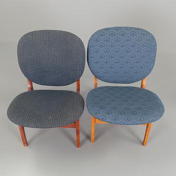 LOUNGE CHAIRS, 2+1, 1950s.