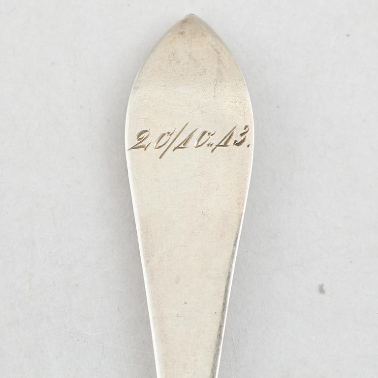 22 silver spoons, mostly Norway and Sweden, 19th-20th century.