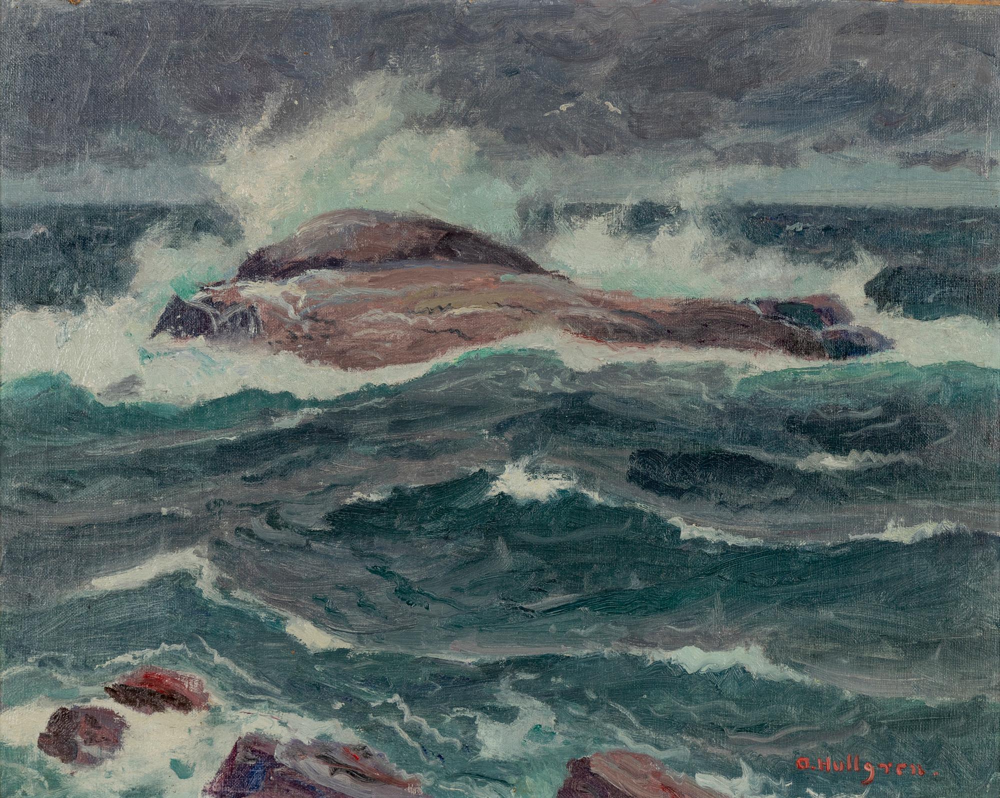 Oscar Hullgren, olja på duk, signerad.