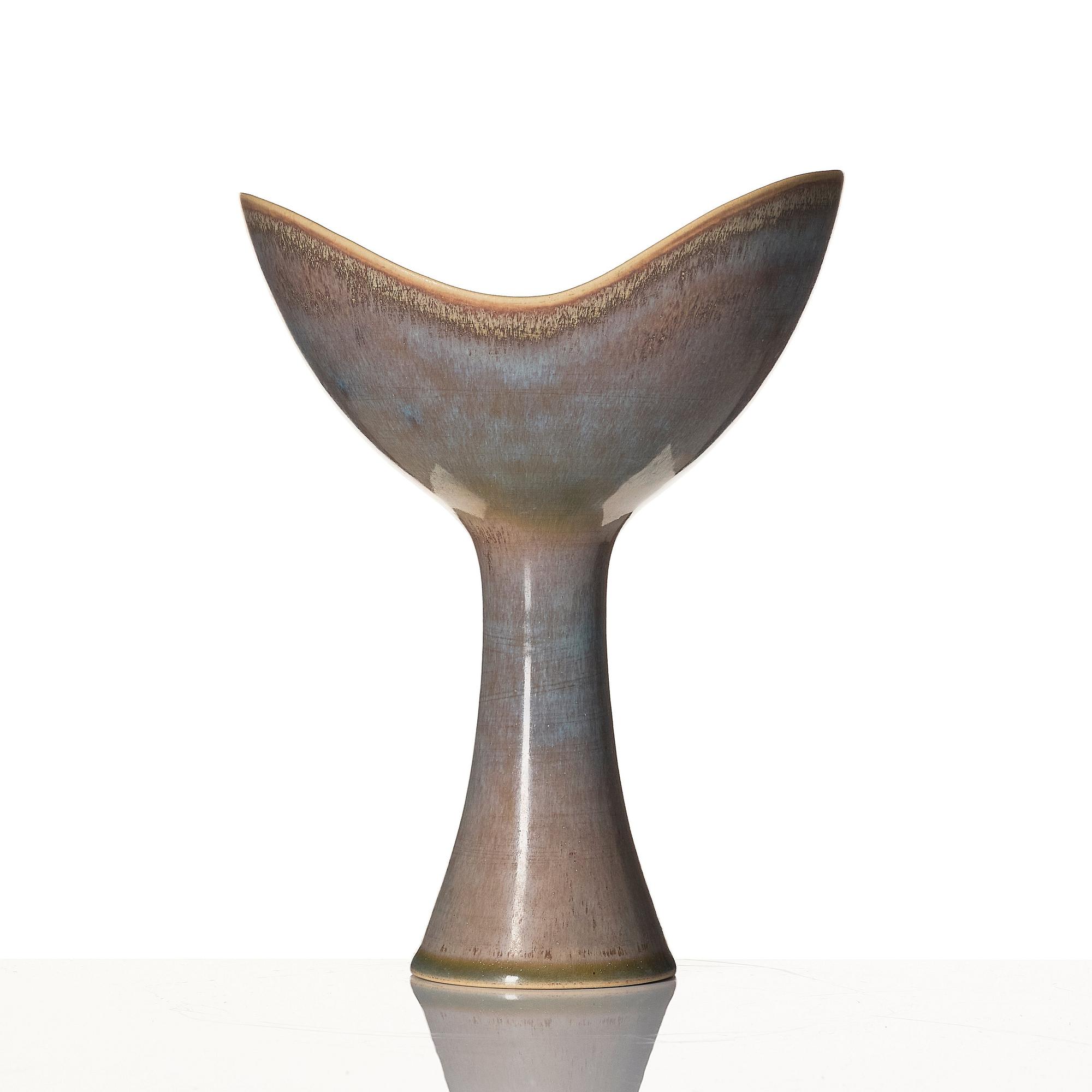 Stig Lindberg, a stoneware vase, Gustavsbergs studio Sweden 1961.