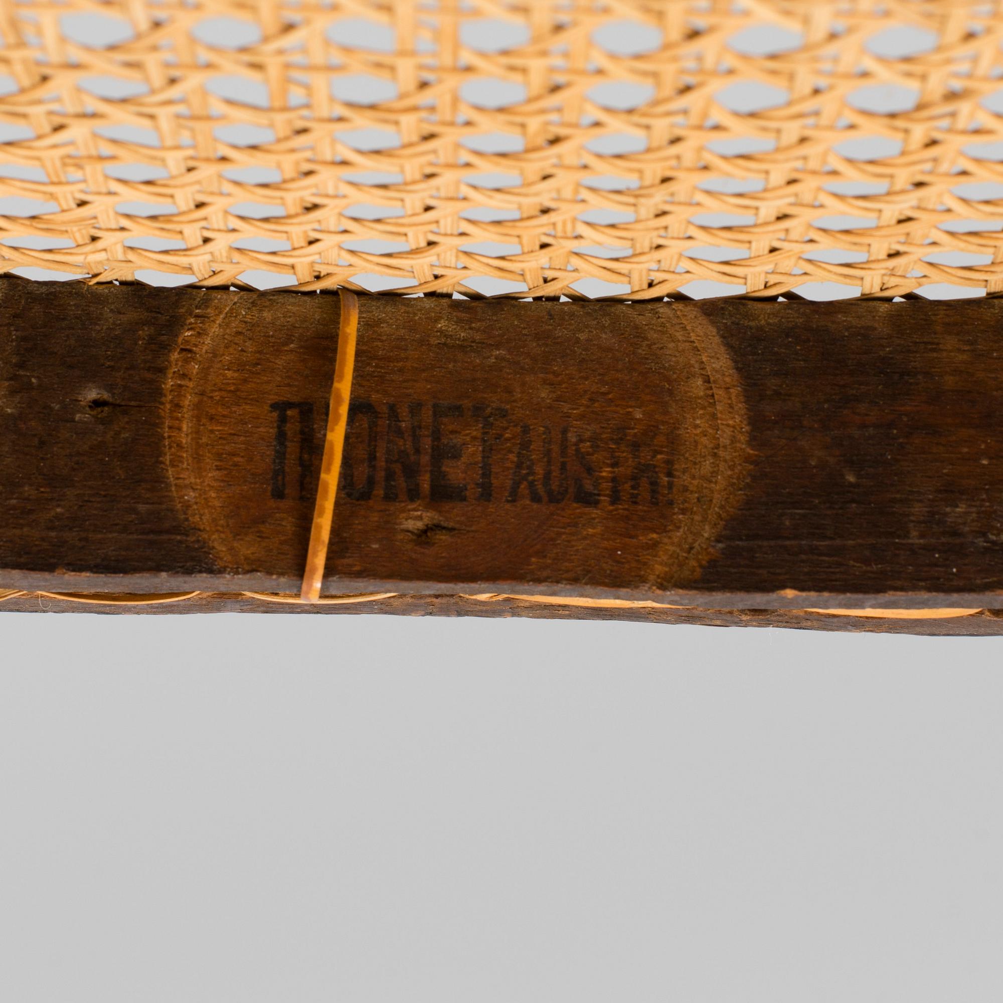 3 charir, among one is marked Thonet from the early 20th century.