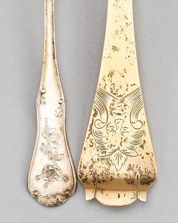 SKEDAR, 7 st, silver, Sverige 1900-tal. Tot vikt ca 130 gram.