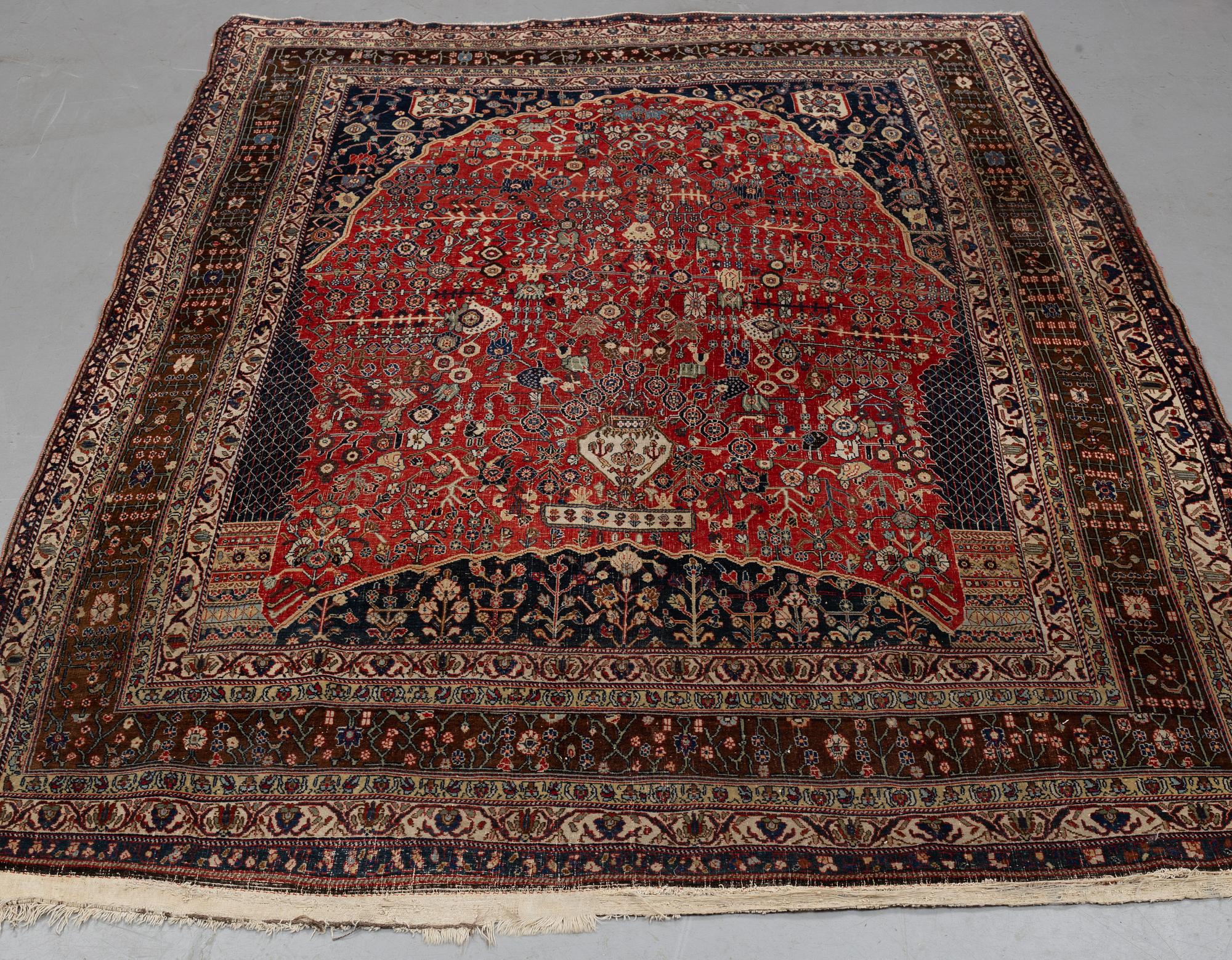 Matto, antique Qashqai, "Mille fleurs", ca 267-269 x 180,5-186,5 cm.