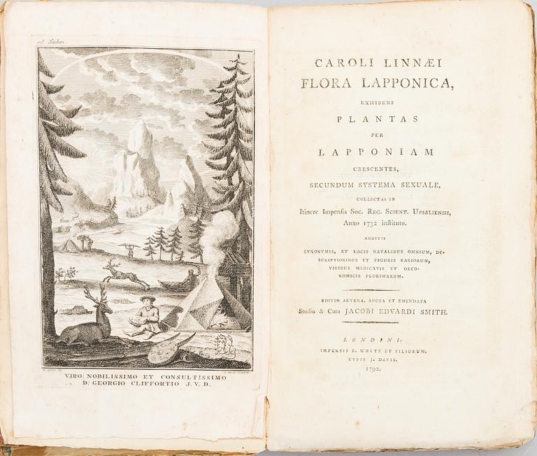 A book 'Flora Lapponica' by Carl von Linné, J.E Smith 1792.