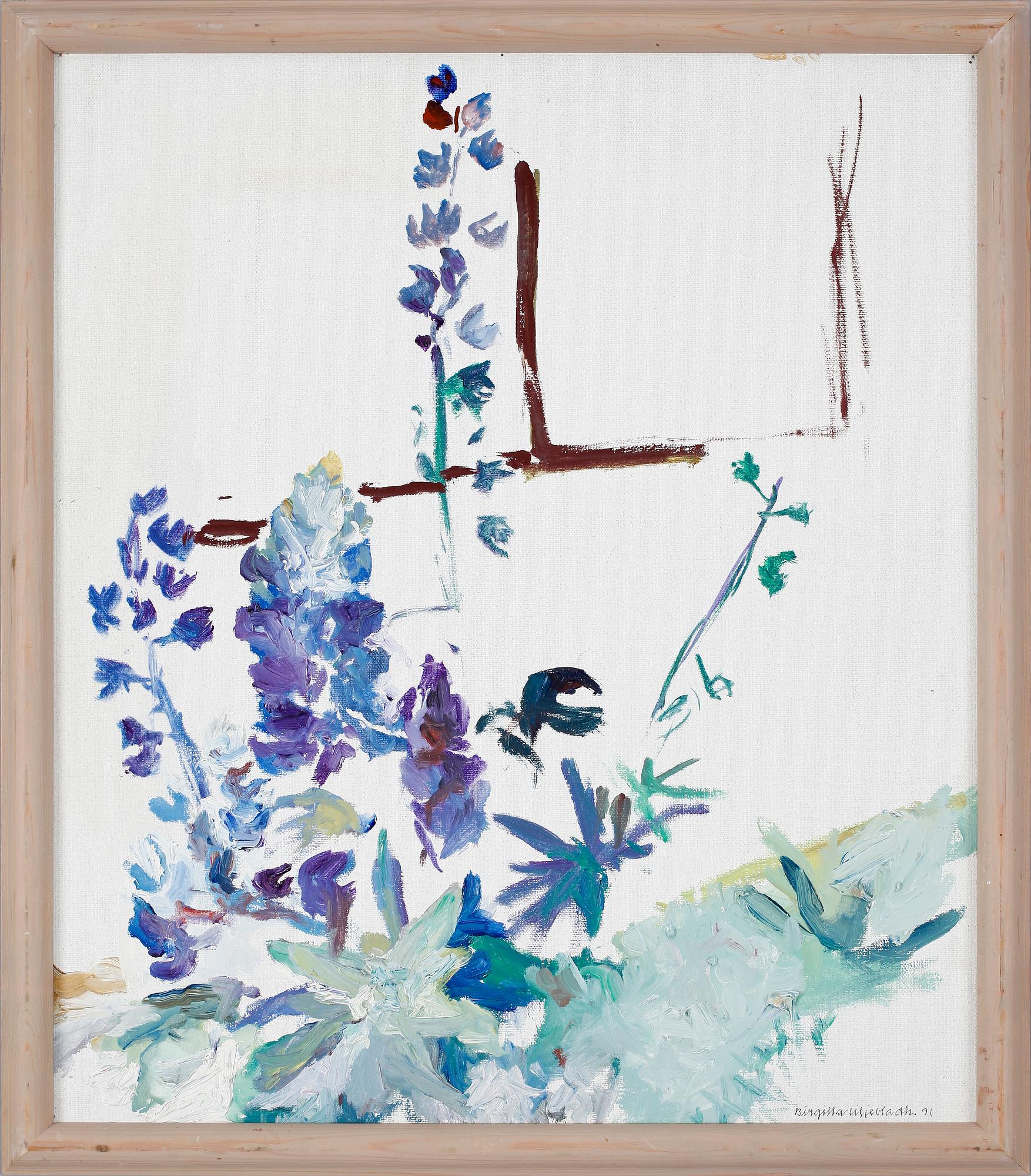 BIRGITTA LILJEBLADH, olja på pannå, sign o dat -91.