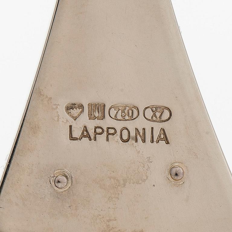 Juhani Linnovaara, kaulakoru, 18K kultaa ja timantti, Lapponia 1975.