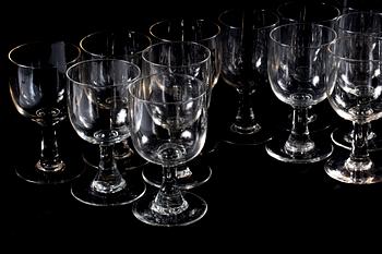 VINGLAS, glas, 12 st. snarlika. 1900-tal.