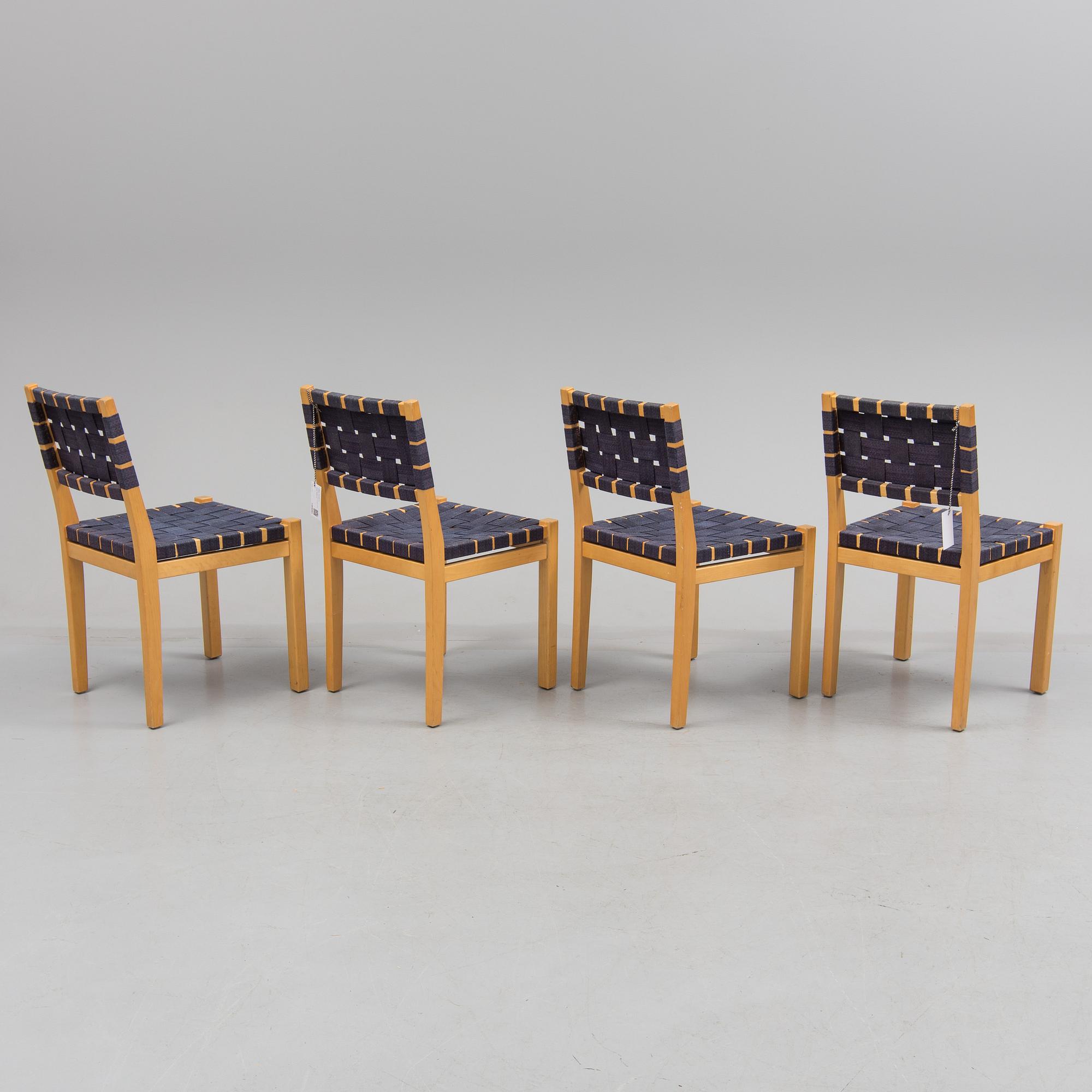 Aino Aalto, 4 chairs modell 615, Artek.