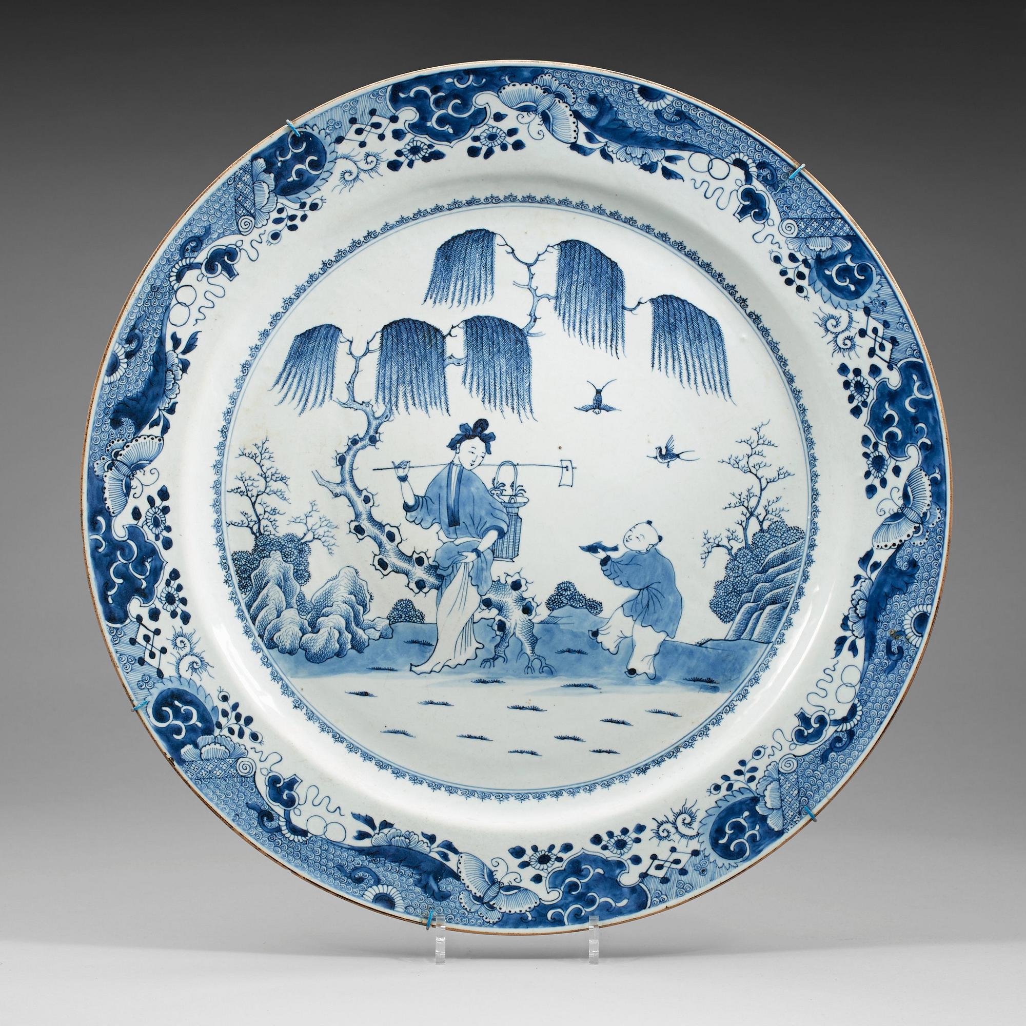 FAT, kompaniporslin. Qingdynastin, Qianlong (1736-95).