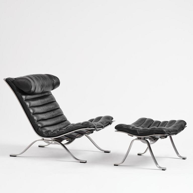 Arne Norell, an "Ari" armchair with ottoman, Norell Möbel, Aneby.