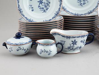 RÖRSTRAND, servis, "Ostindia", 51 delar, porslin och flintgods, varierande tillverkningsår.