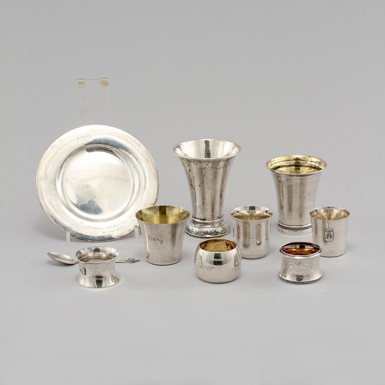 PARTI SILVER, 23 delar, silver, 1900-tal. Vikt 513 g.