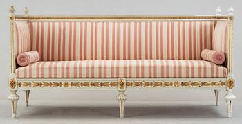 BANKETTSOFFA, sengustaviansk, omkring 1800.