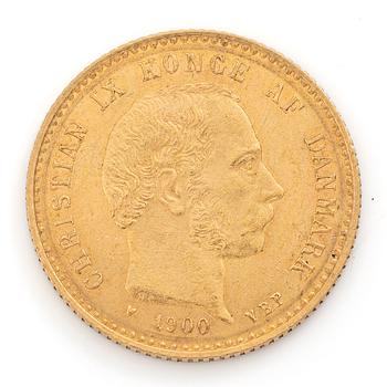 Guldmynt, Danmark, Christian IX, 10 kr, 1900,